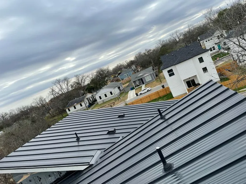 Standing seam metal roof panels with vents for Skylight Repair in Montebello